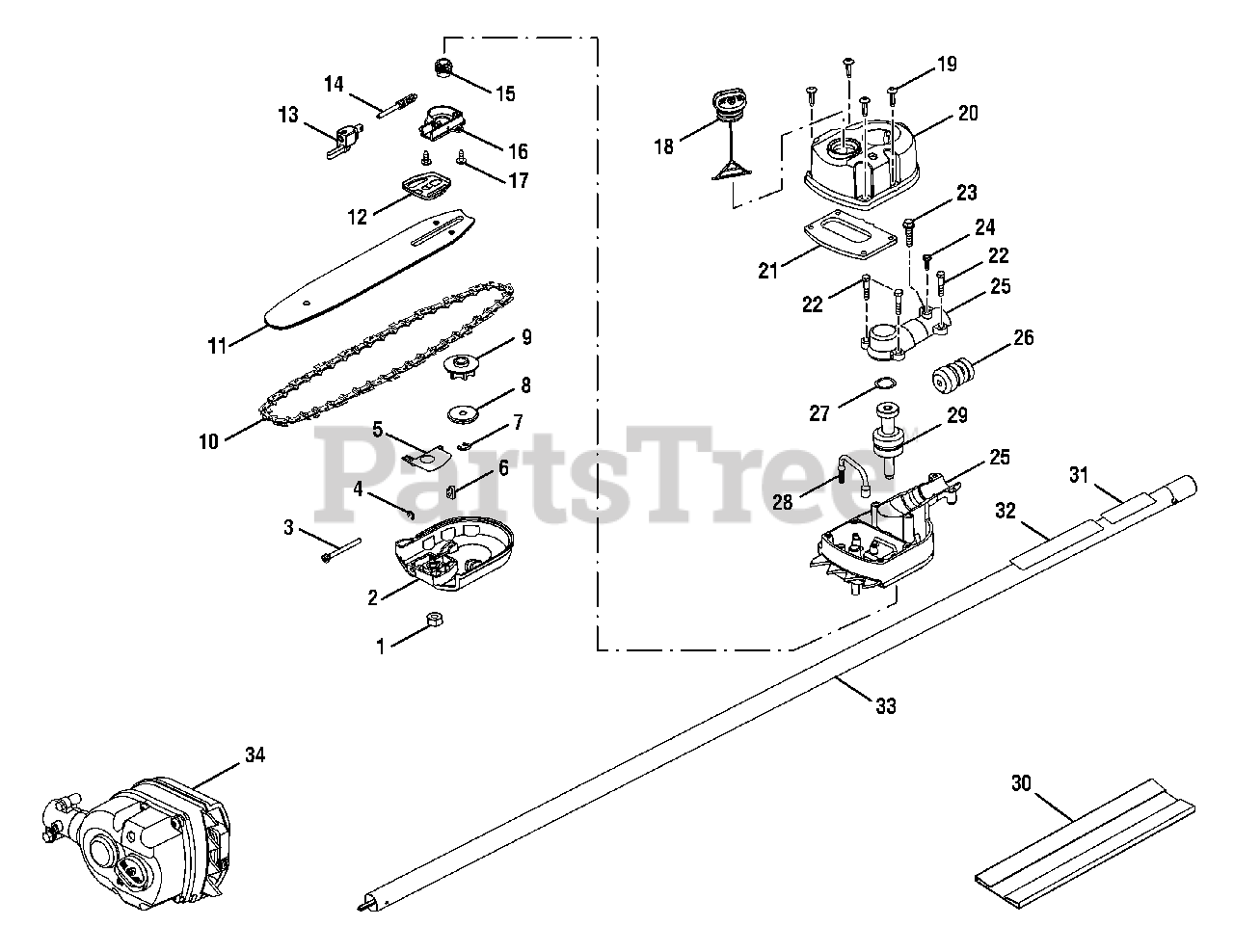 Ryobi tp30 pole clearance saw for sale
