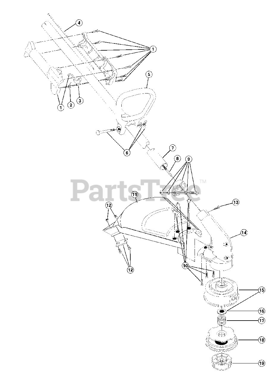 Bolens BL 150 (41BD150G163) - Bolens String Trimmer Boom & Trimmer