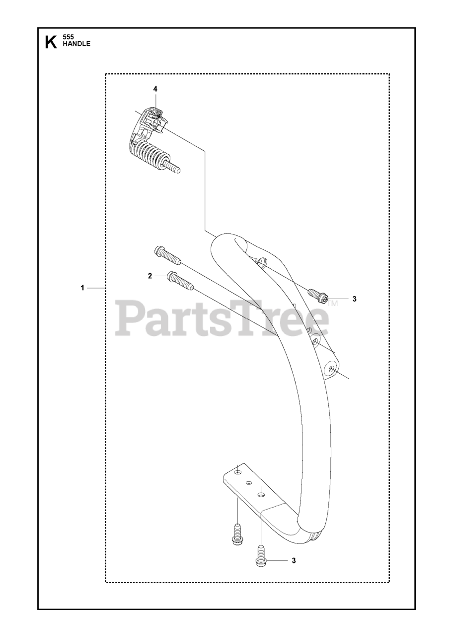 Husqvarna 555 Husqvarna Chainsaw (Original) HANDLE Parts Lookup with