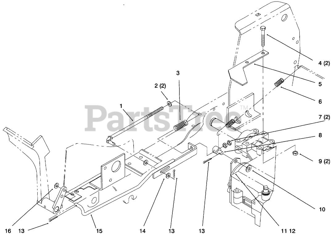 Toro 949712 Toro Brake Linkage Kit BRAKE UPDATE Parts Lookup with