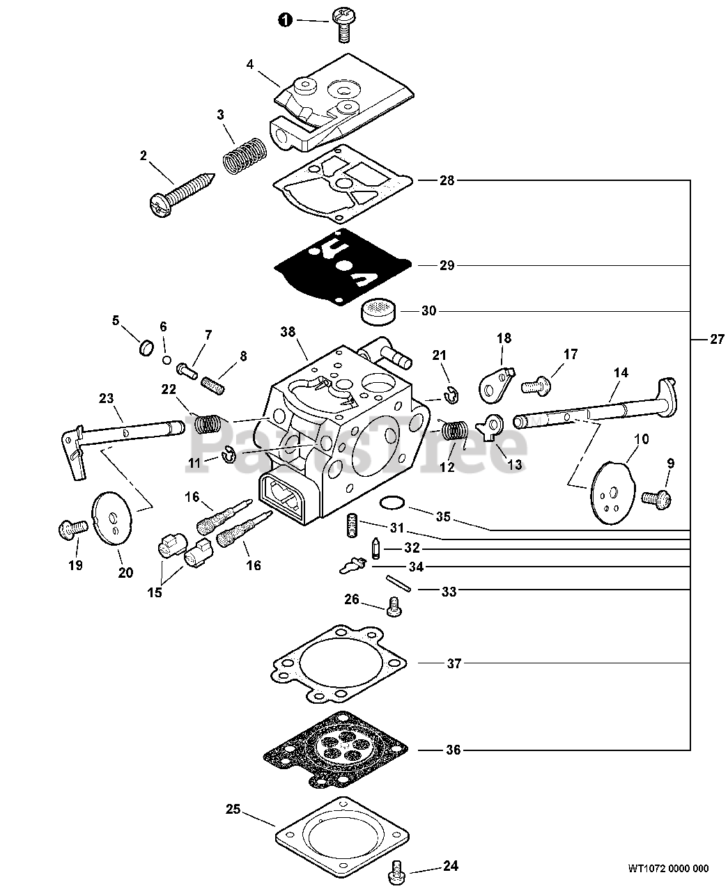 Echo CS271T Echo Chainsaw Parts (SN C26513001001 C26513999999