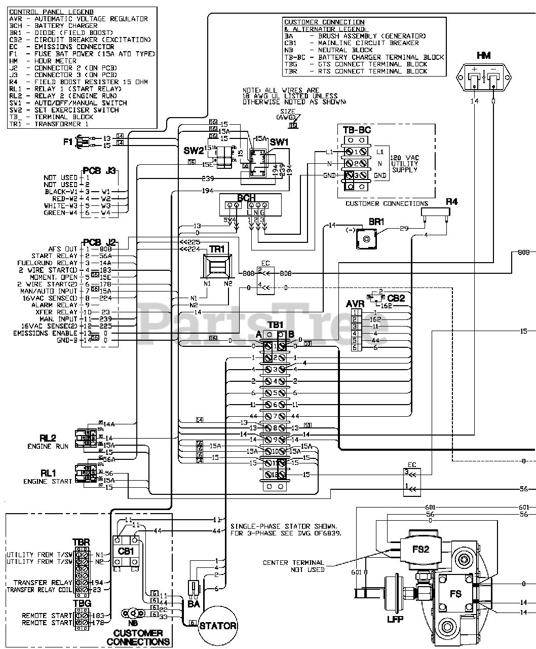 Generac QT03016GNSN - Generac 30kW Home Standby Generator (SN: 5282358 -  5520397) (2009) Wiring Diagram (0G9752) Parts Lookup with Diagrams |  PartsTree Portable Generators Repair Wiring Diagram PartsTree