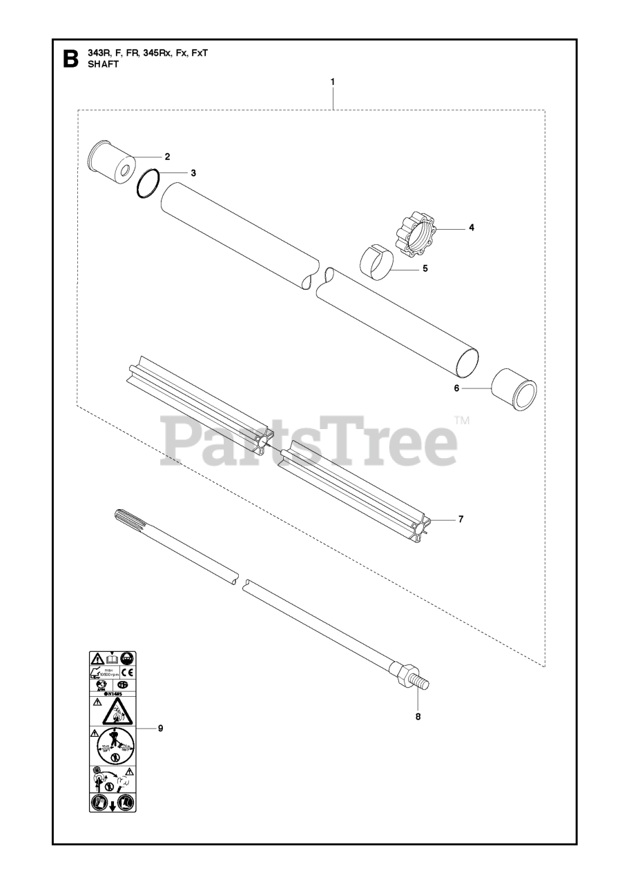 Husqvarna 343 FR Husqvarna Brush Cutter (Original) SHAFT 2 Parts