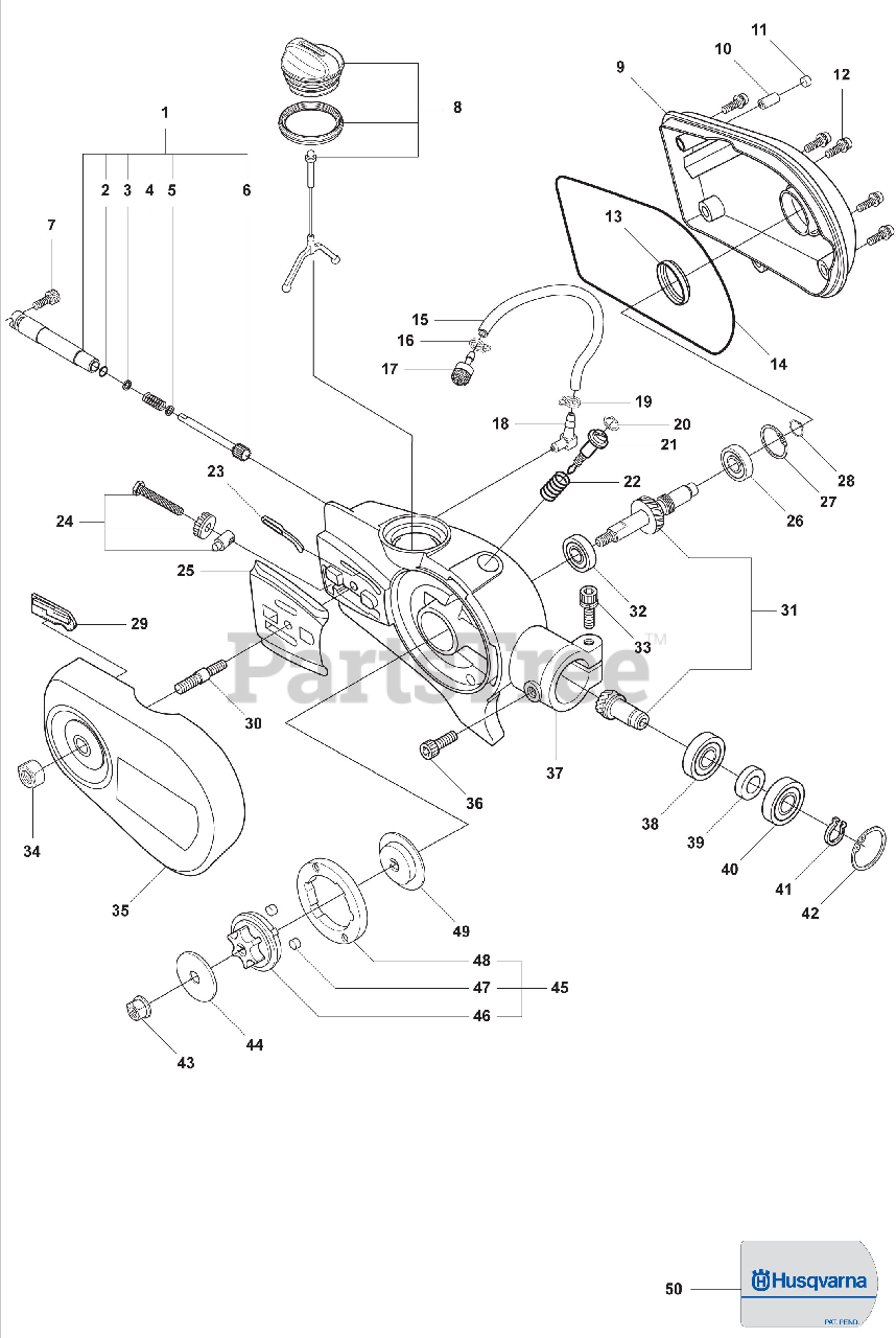 Husqvarna 326 P5 X Husqvarna Pole Saw (200803) Gearhead Parts Parts