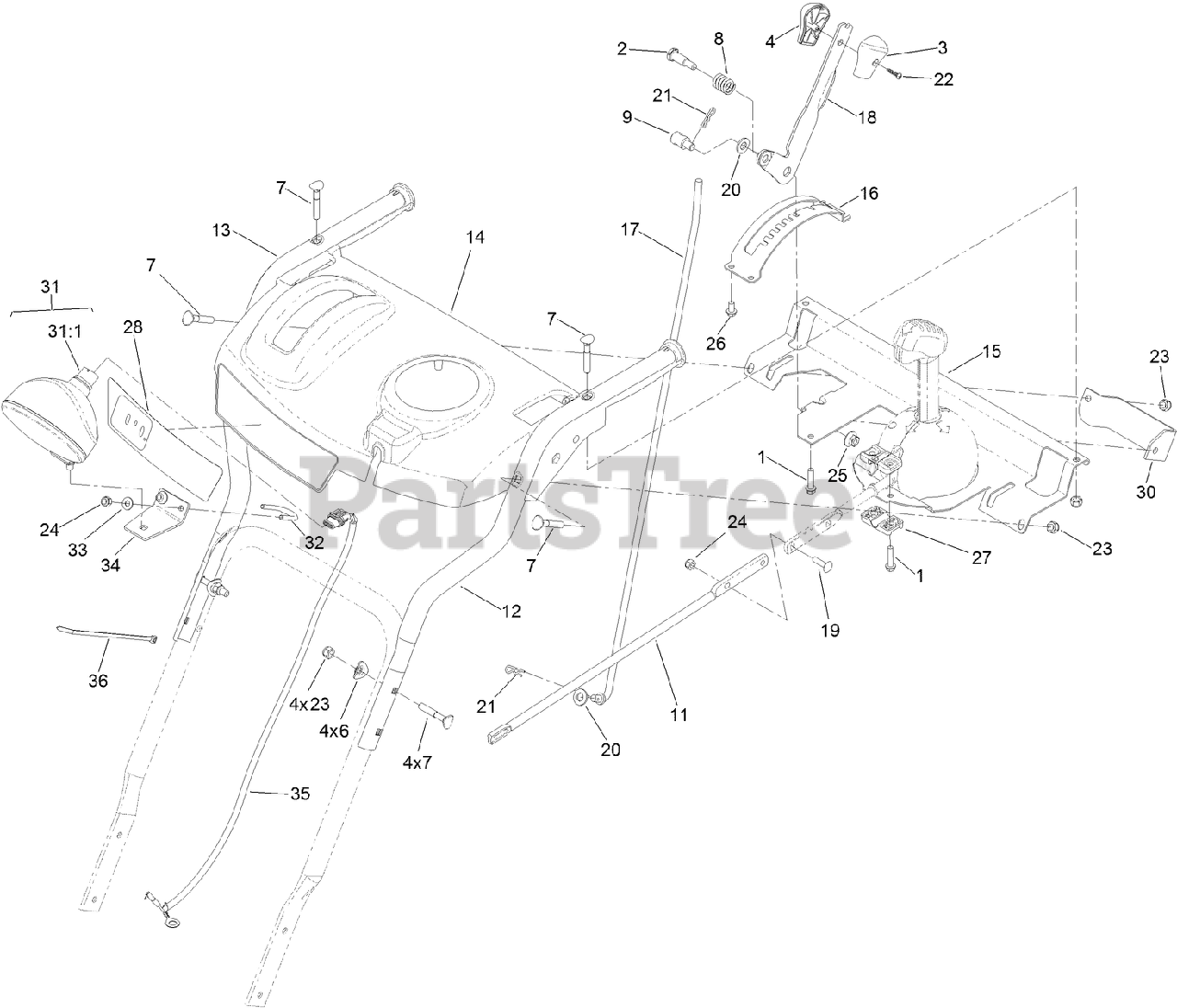 Toro 37781 (826 OXE) Toro 26" Power Max Snow Thrower (SN 316000001
