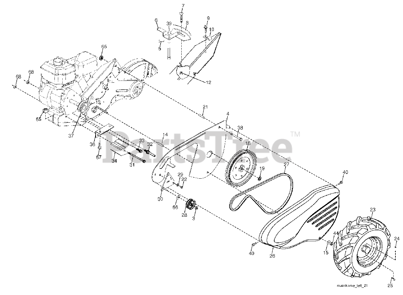 Husqvarna Crt 900 960930013 00 Husqvarna Rear Tine Tiller 2009 11