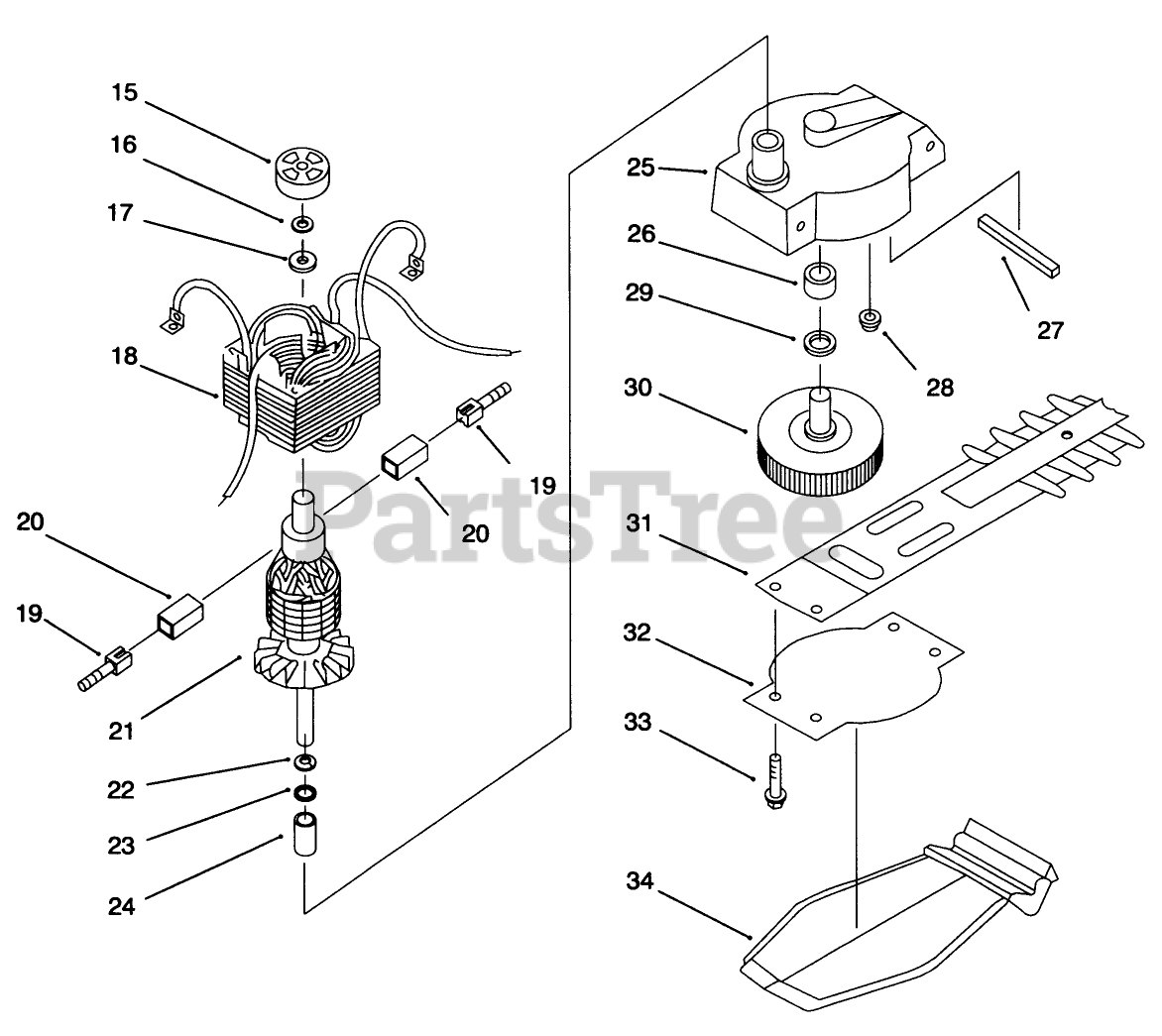 Toro 51807 Toro 22" Single Action Hedge Trimmer (SN 089000001