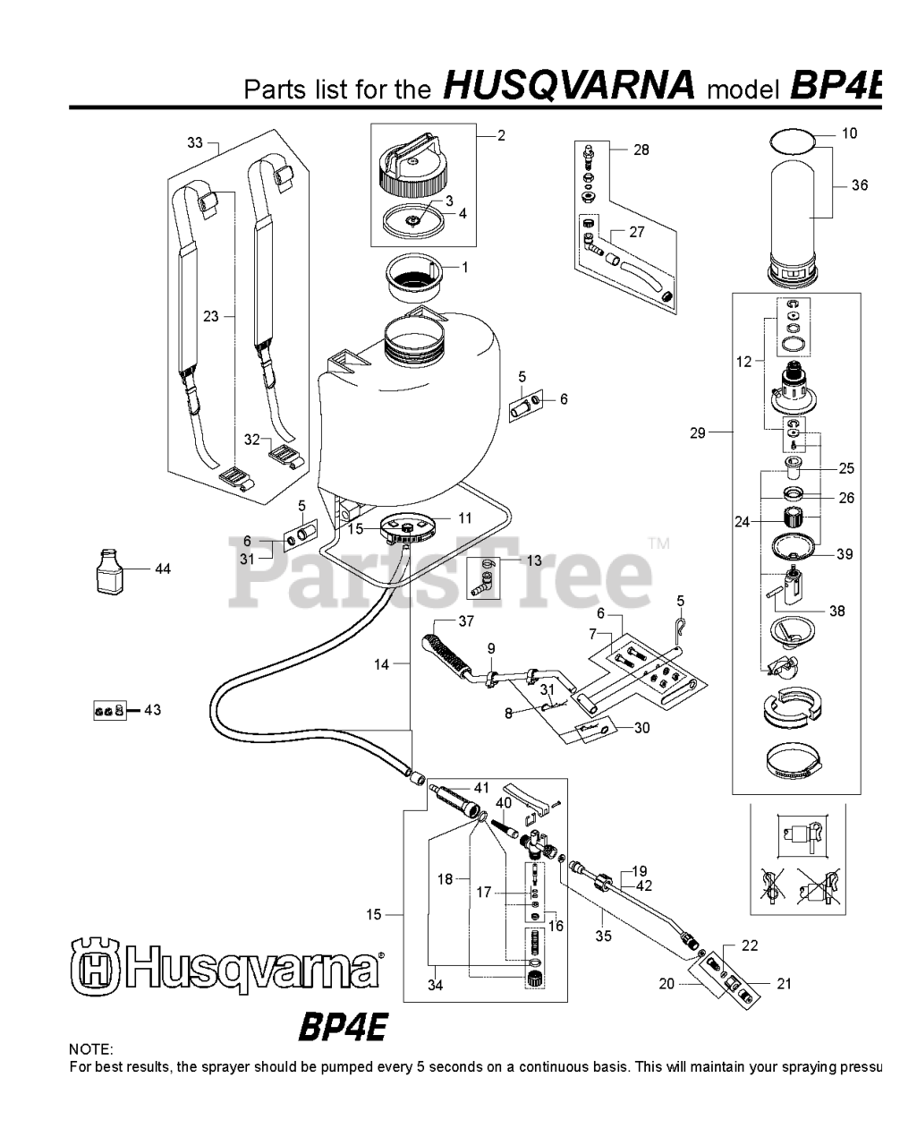 Husqvarna BP 4E (576769102) Husqvarna Backpack Sprayer (201008