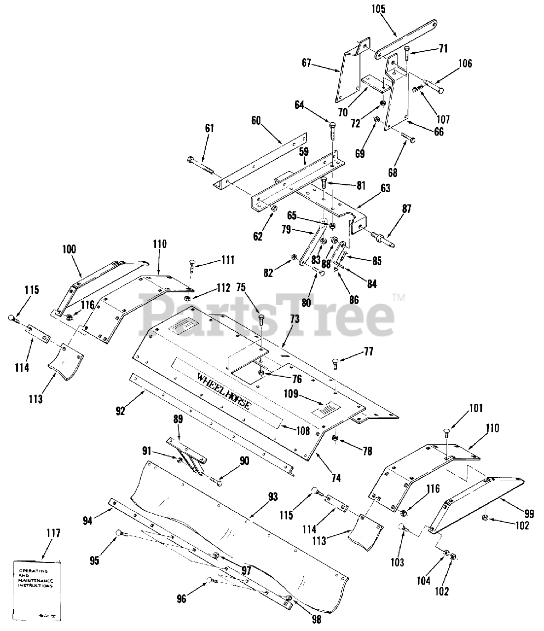 Toro 0736TL01 Toro 36" Tiller Attachment (1981) TILLER50 IN. (127