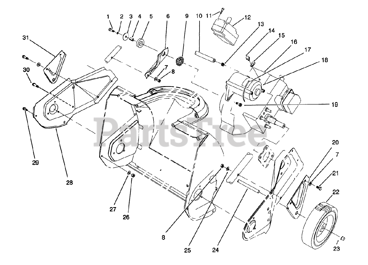 Toro 38175 - Toro CCR Powerlite Snow Thrower (SN: 020000001 - 029999999