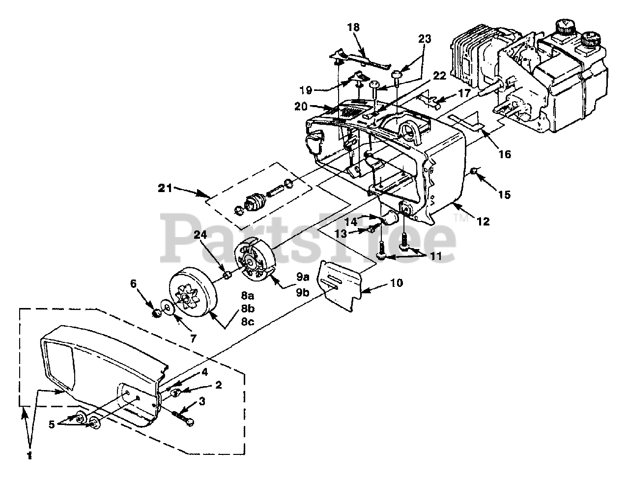 Homelite 240 UT 10630 C Homelite Chainsaw Engine Housing