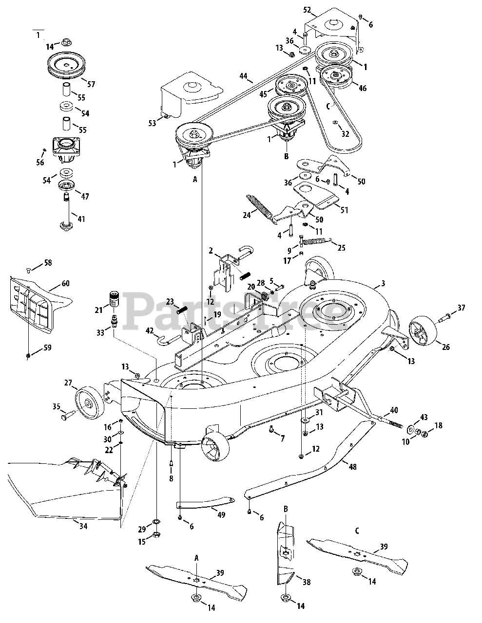 Cub Cadet 46 Inch Mower Deck Belt Diagram Belt Poster
