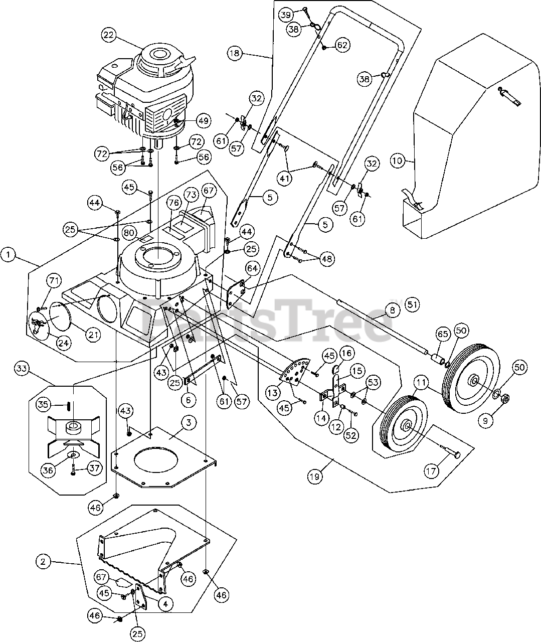 Billy Goat LB352 Billy Goat Lawn & Leaf Vacuum Parts Assembly Parts