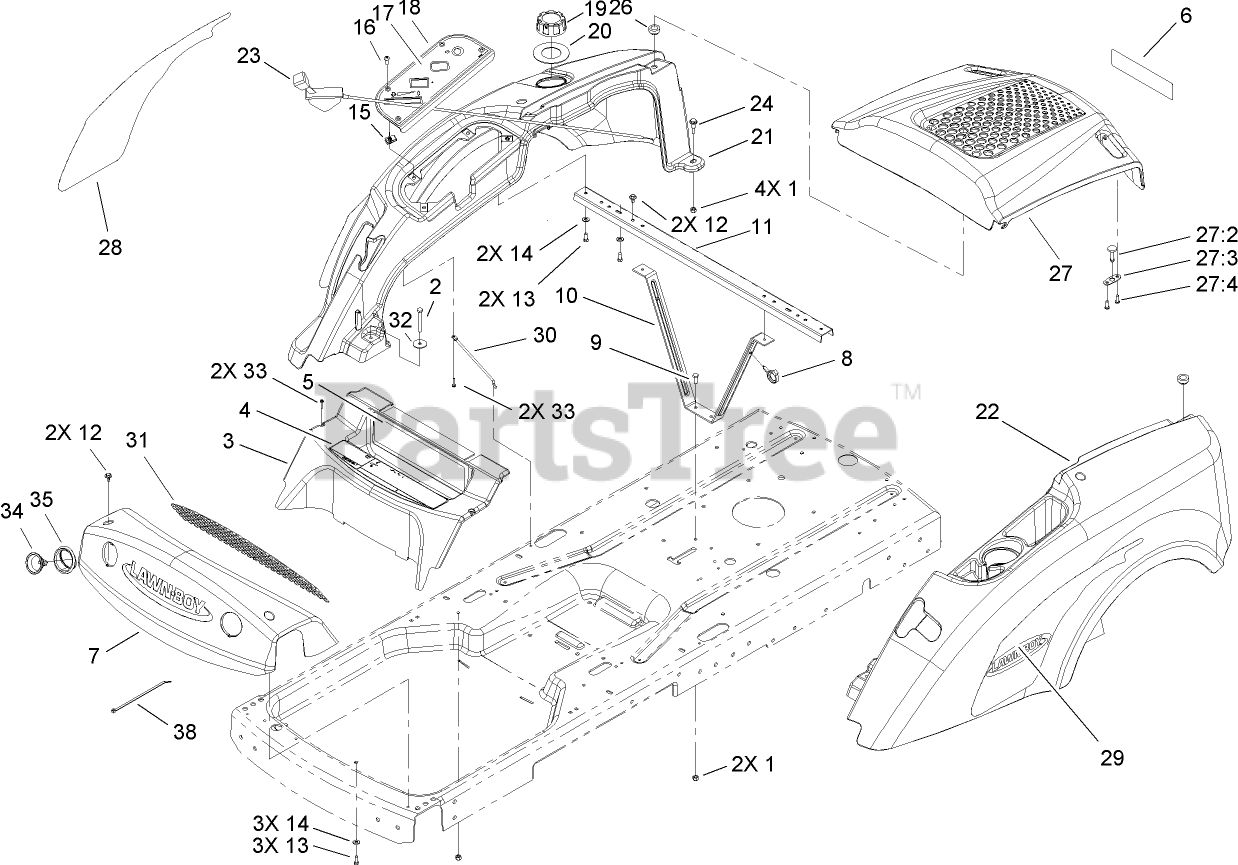 Lawn-Boy 81250 (Z 350 HLX) - Lawn-Boy Precision Zero-Turn Mower (SN