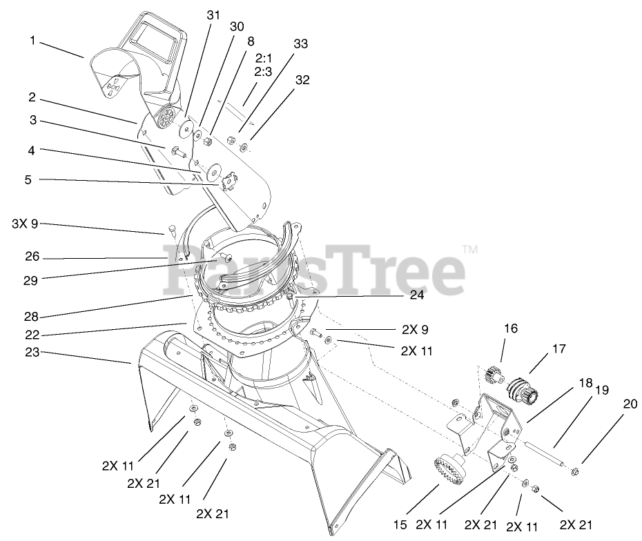 Toro 38518 (CCR 3650) Toro 20" GTS Snow Thrower (SN 220000001