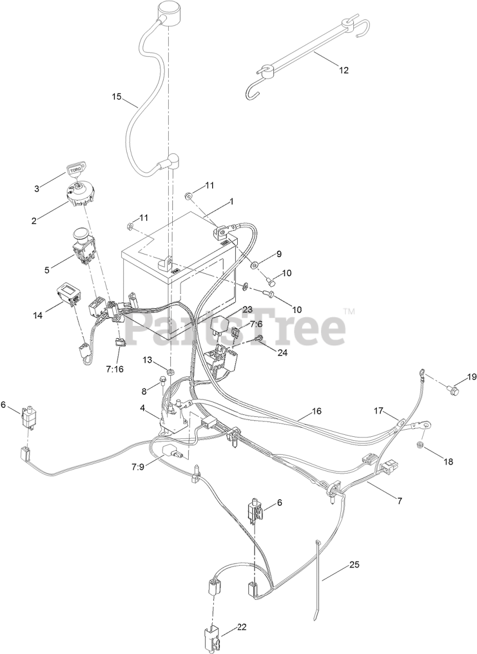 Toro 75301 TA ZX 4800 Toro 48 Titan Zero Turn Mower SN 400000000 999999999 Electrical Assembly Parts Lookup with Diagrams PartsTree