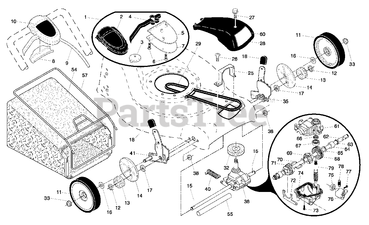 Husqvarna 5521 Chv 961430001 05 Husqvarna 21 Walk Behind Mower