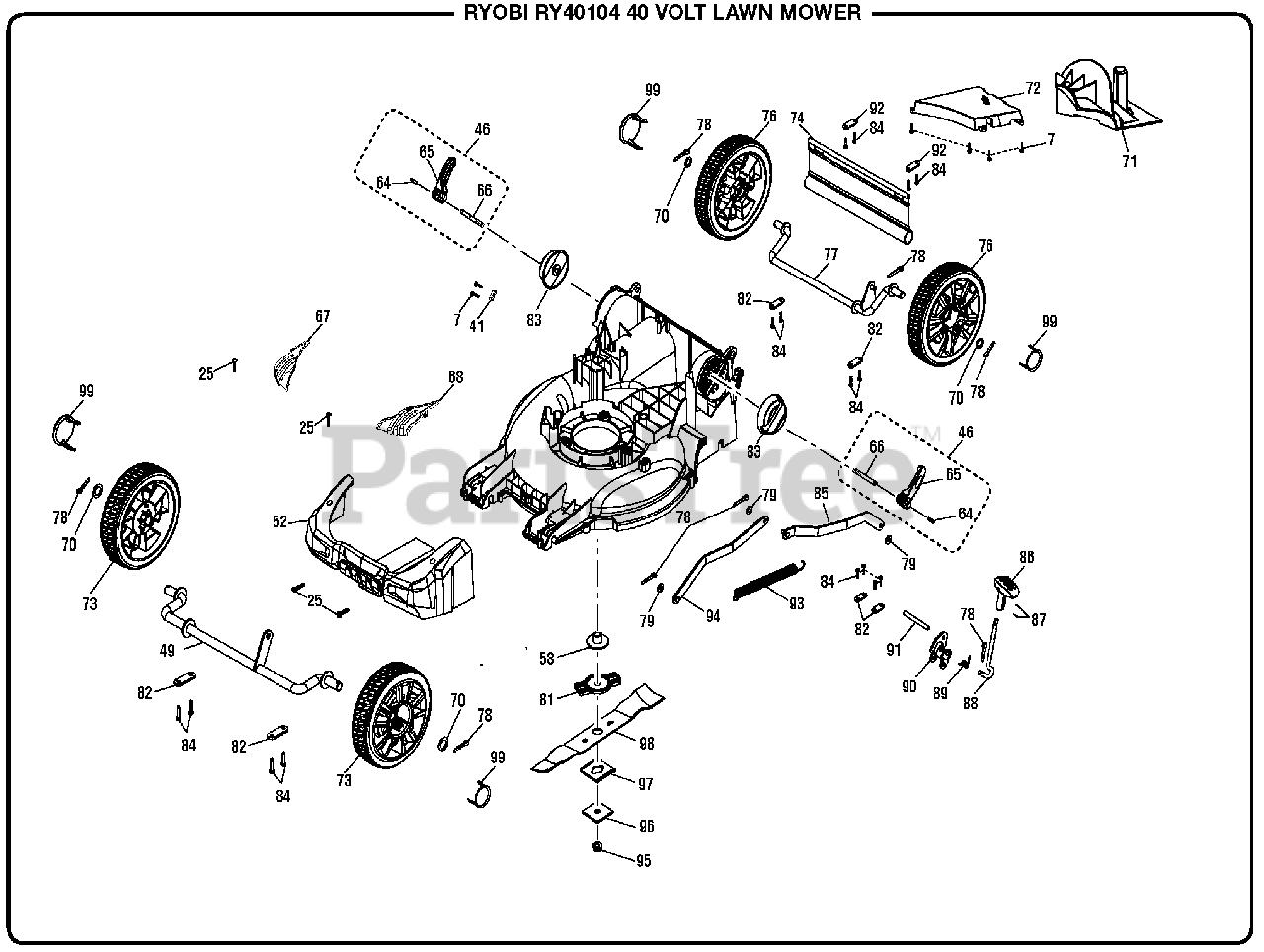 Ryobi Ry 40104 107928034 Ryobi Walk Behind Mower 40 Volt Revision