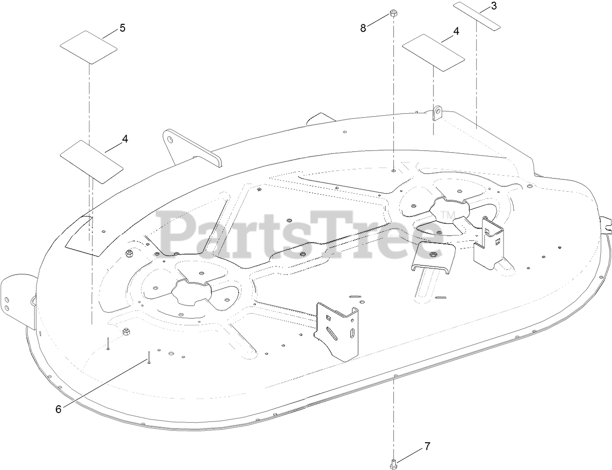 Toro timecutter ss4225 deck outlet