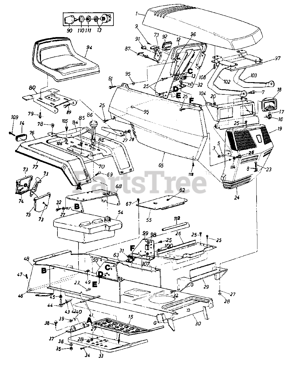 MTD 138784401 MTD Lawn Tractor (1988) (YardMan) Parts Parts Lookup