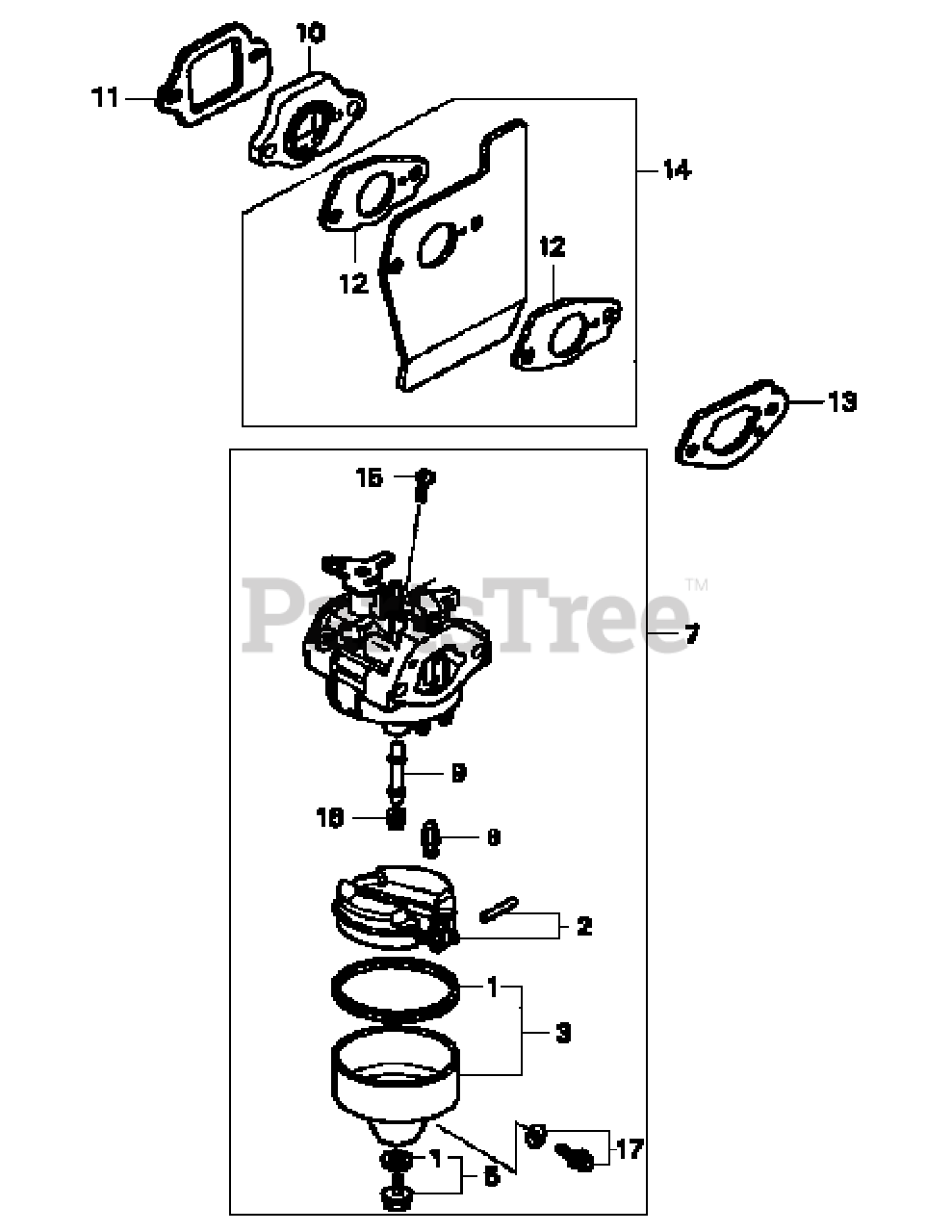 Carburetor for cub sales cadet push mower