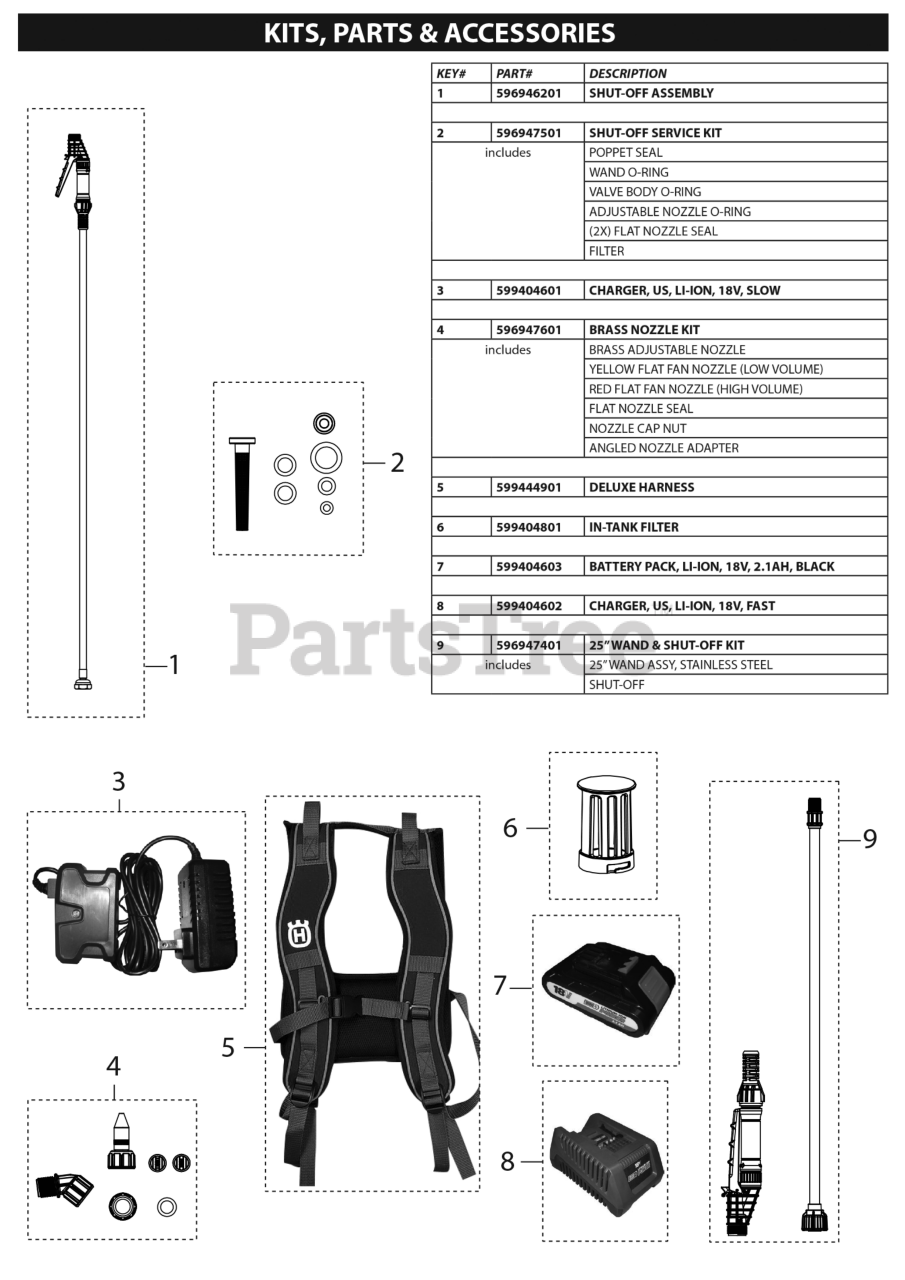 Husqvarna 598967501 (598967502) Husqvarna Battery Powered Backpack