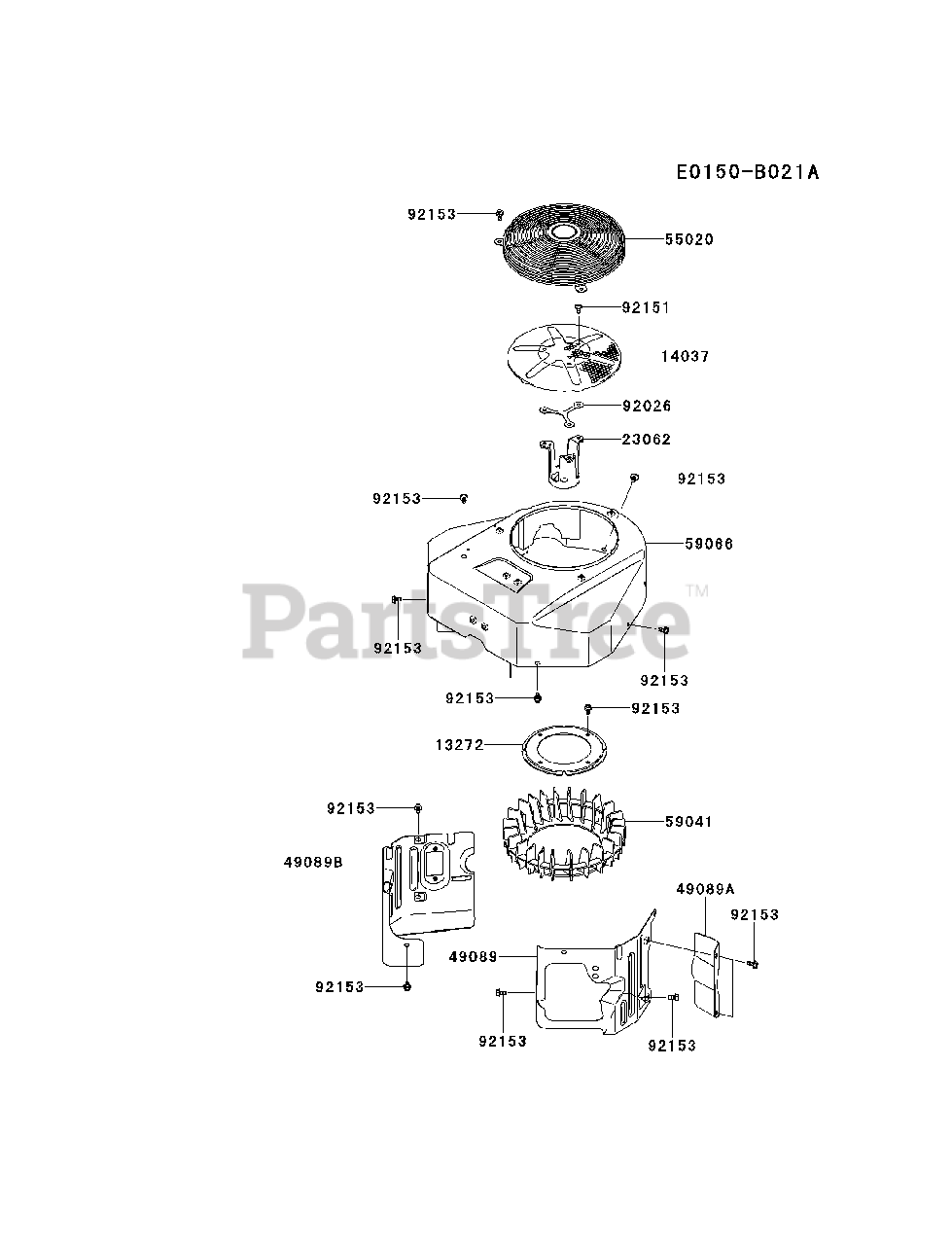 FX651V-AS10 Kawasaki Engine COOLING-EQUIPMENT Parts with | PartsTree