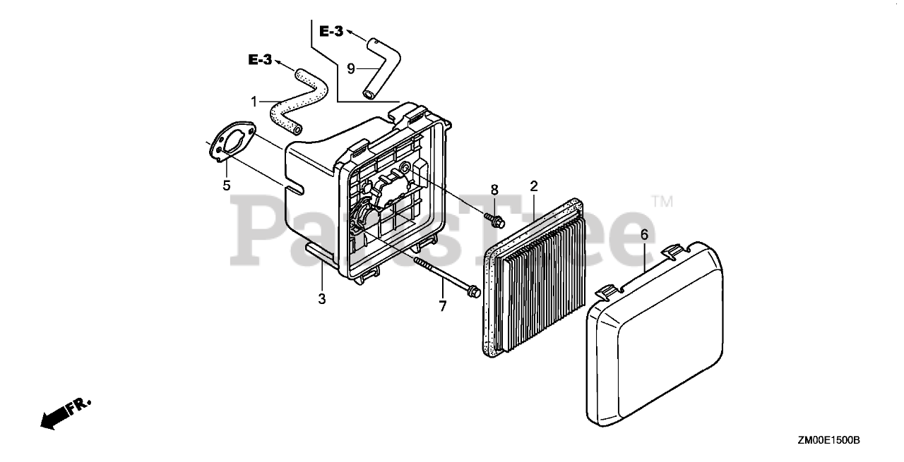 Honda GCV160 LA S3B Honda Engine, Made in USA Air Cleaner Parts