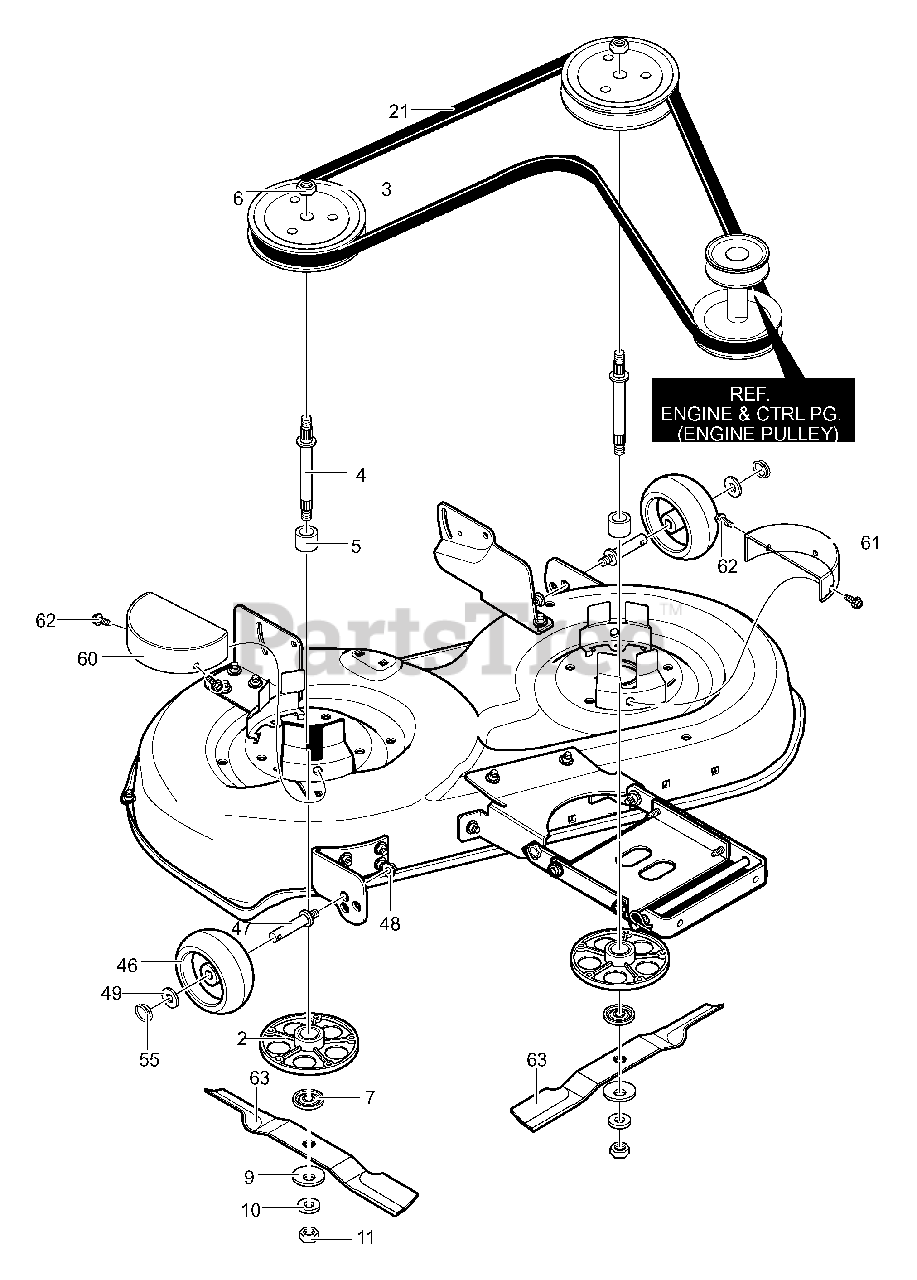 Murray 42581x50D Murray 42" Lawn Tractor (2001) Deck Assembly (part 3