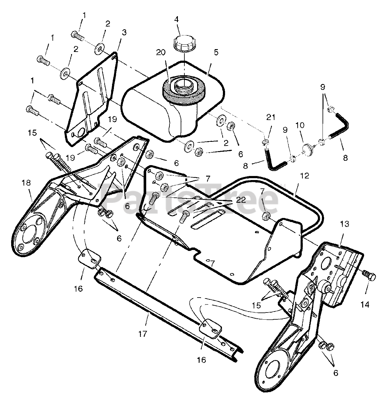 Craftsman 536.881500 Craftsman 22" Snow Thrower (2004) (Sears) Frame