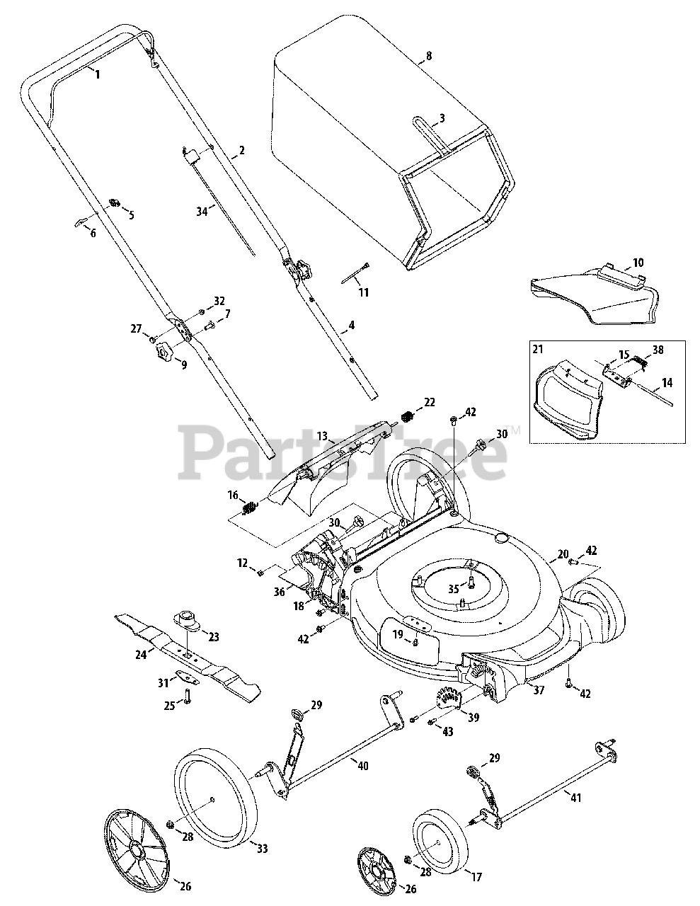 Craftsman 247.371160 (11A-B28P299) - Craftsman Walk-Behind Mower (2010