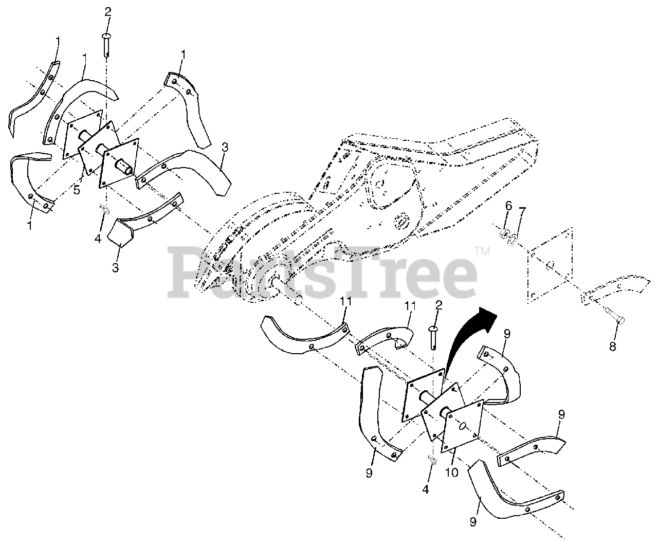 Husqvarna 500 Hrtt 954329318 A Husqvarna Rear Tine Tiller 2003 11