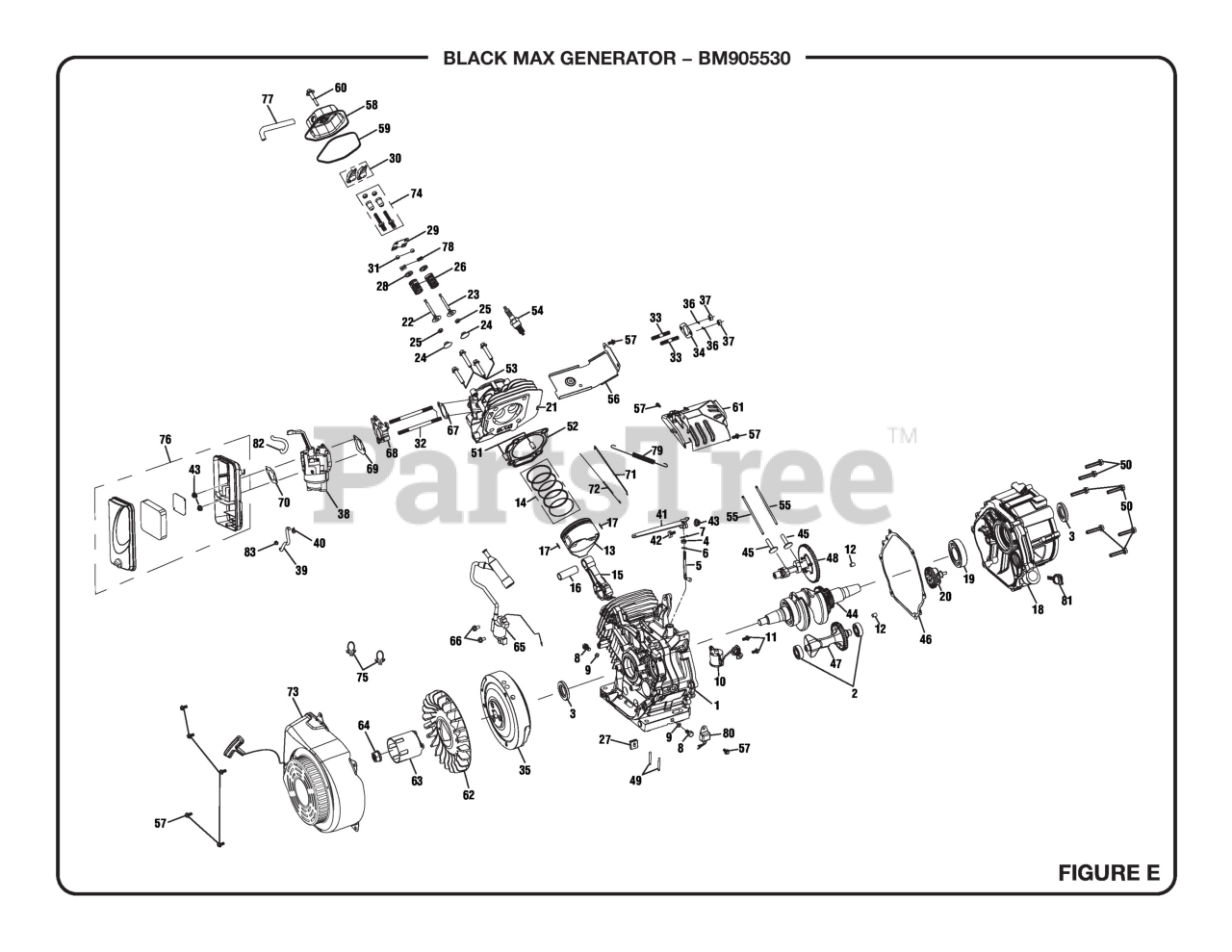 Black Max BM 905530 (099930634) Black Max 5500 Watt Generator, Rev 01