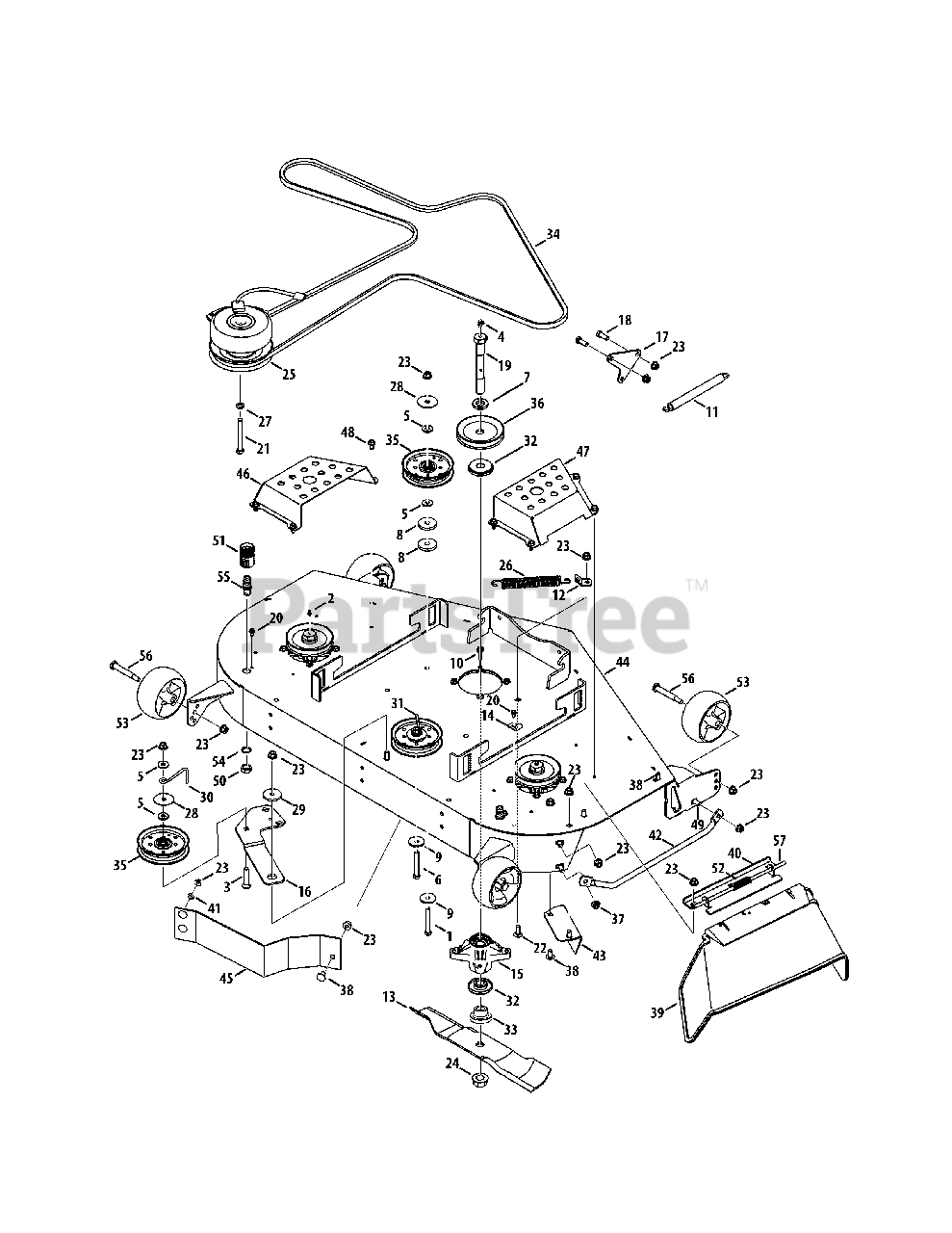 Cub Cadet Z Force S48 17AF5BHB010 Cub Cadet 48 Z Force S Zero Turn Mower 2011 Mower Deck 48 Inch Parts Lookup with Diagrams PartsTree
