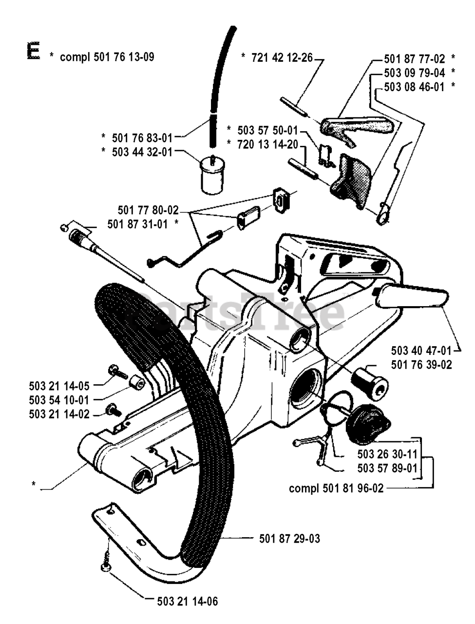 Husqvarna 55 - Husqvarna Chainsaw (SN: 19900100001 - 19914000000) FUEL ...