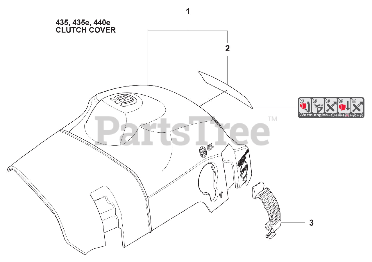Husqvarna 440 e Husqvarna Chainsaw (200902) Clutch Cover Parts