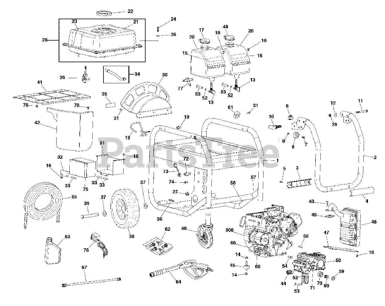 Murray 020585A00 Murray 3,300 PSI Pressure Washer Main Unit