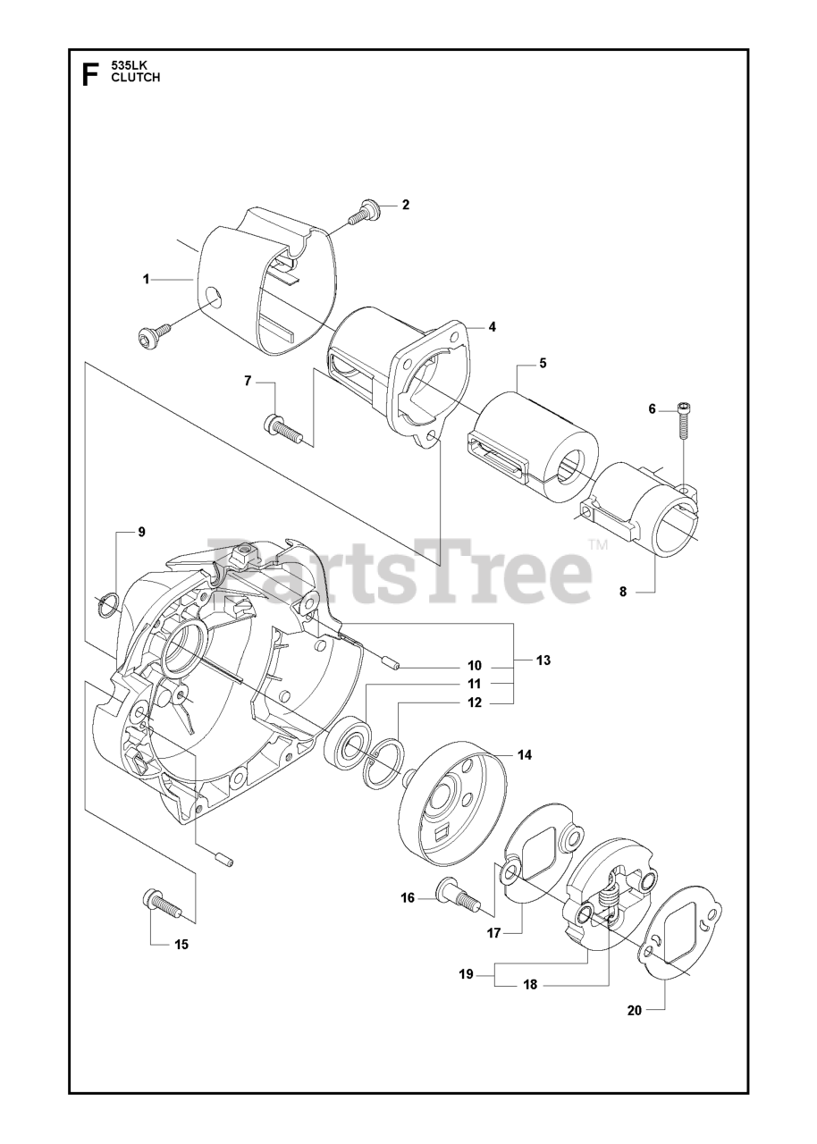 Husqvarna 535 LK Husqvarna Brush Cutter CLUTCH Parts Lookup with