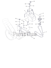 Ariens 815018 (000101 - ) 50 HVZ Bagger Parts Diagram for Bagger Cover  Assembly