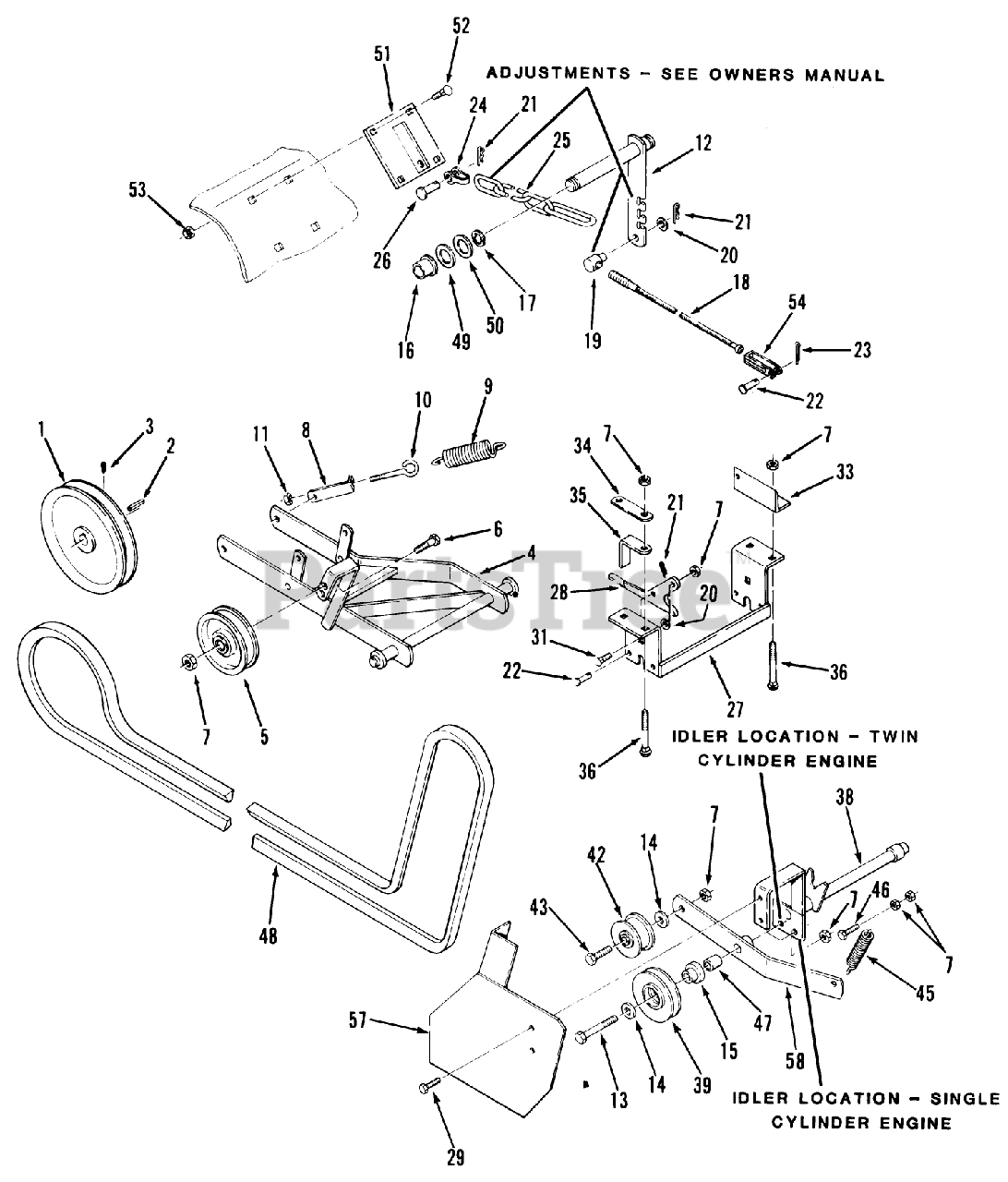Toro 0736TL03 Toro 36" Tiller Attachment (1984) TILLER36 IN. (92 CM