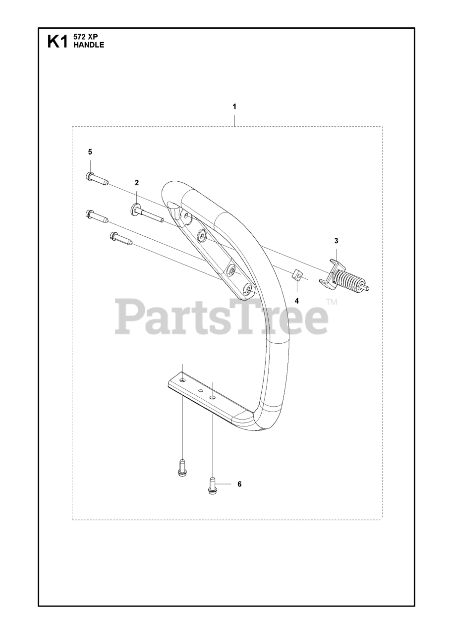 Husqvarna 572 XP/XPG Husqvarna Chainsaw HANDLE 2 Parts Lookup with