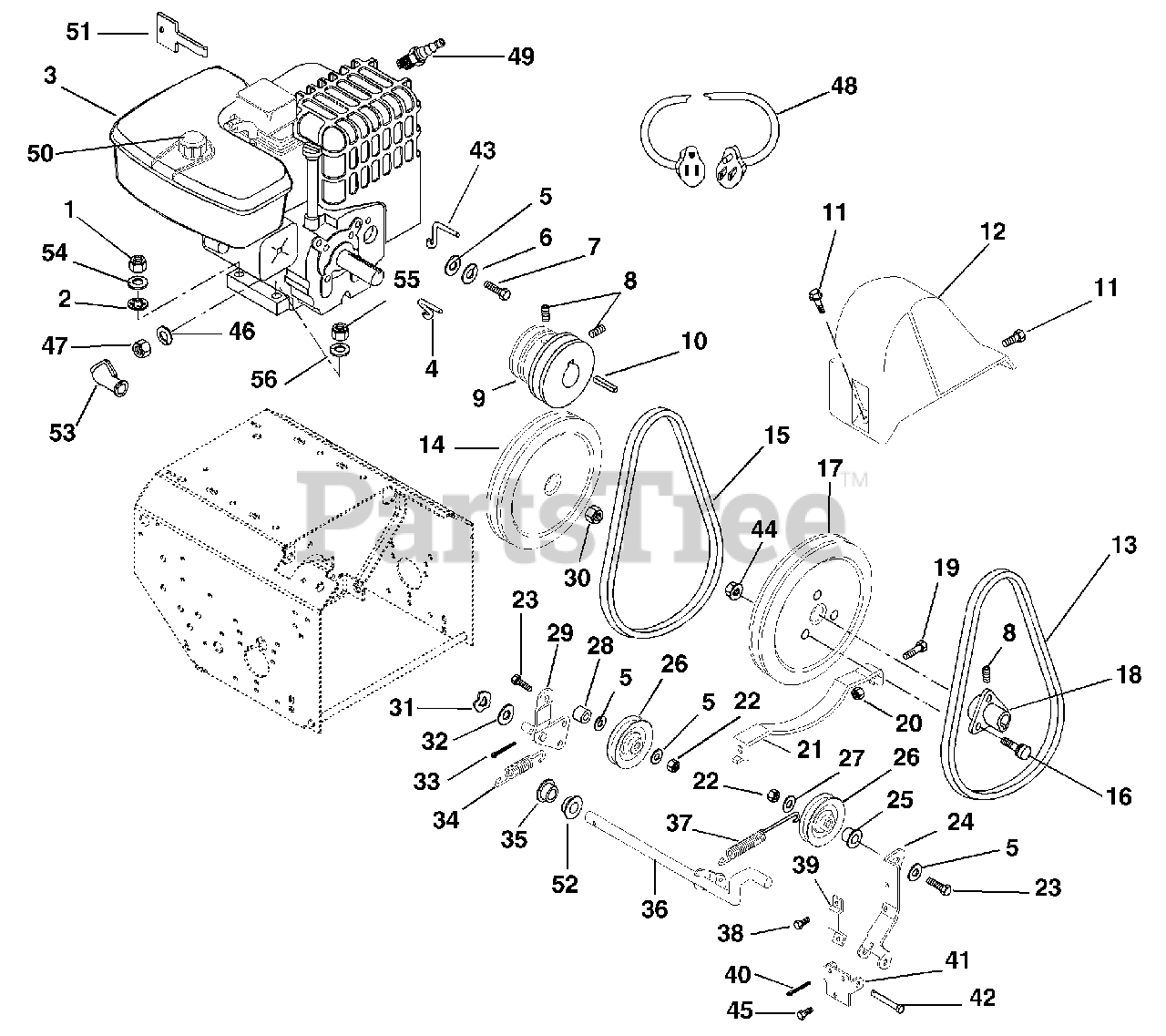 Tecumseh Hh70 140056e Tecumseh Engine Engine Parts List 1 56 Off