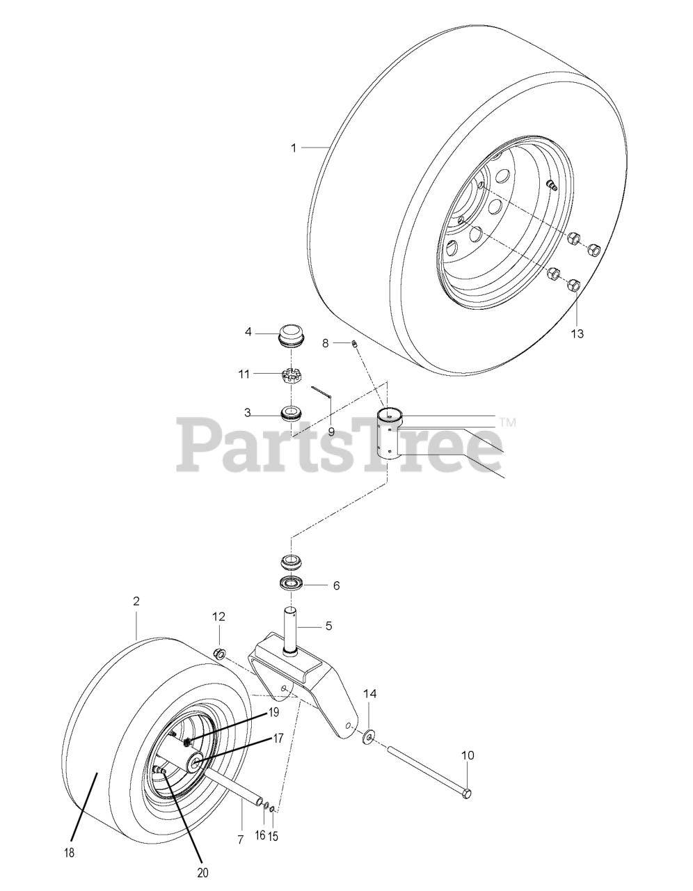 Husqvarna MZ 48 Husqvarna 48" ZeroTurn Mower (Original) WHEELS