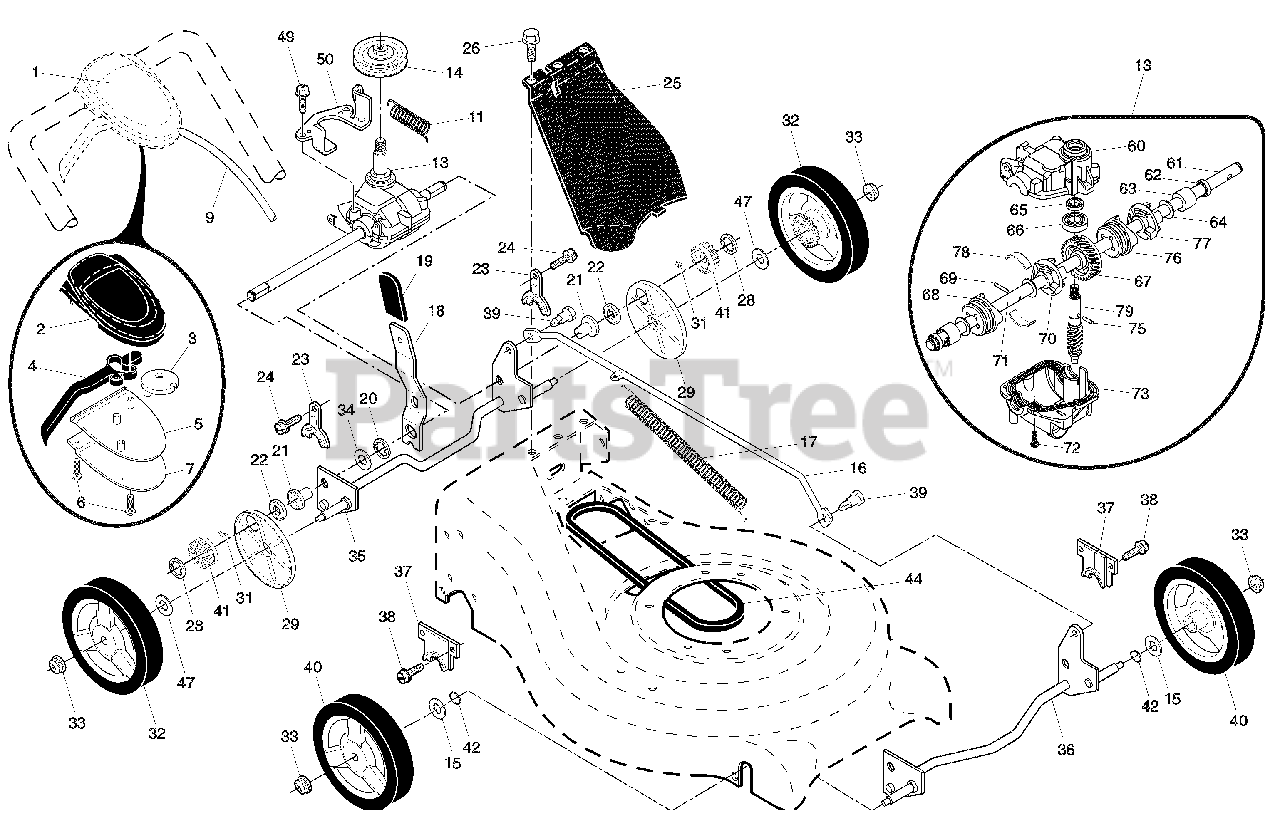 Husqvarna 7021 Rs 961430030 00 Husqvarna 21 Walk Behind Mower