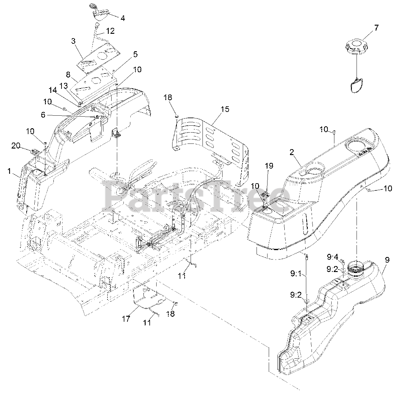 Exmark QTE735KC501 Exmark 50" Quest ESeries ZeroTurn Mower, Kohler