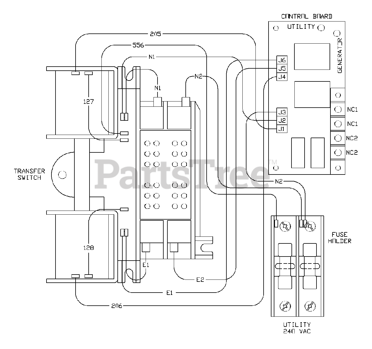 Briggs & Stratton 1814-1 - Briggs & Stratton 200 Amp Automatic Transfer  Switch Wiring Diagram - Transfer Switch (192176WD) Parts Lookup with  Diagrams | PartsTree Change Over Switch Diagram PartsTree