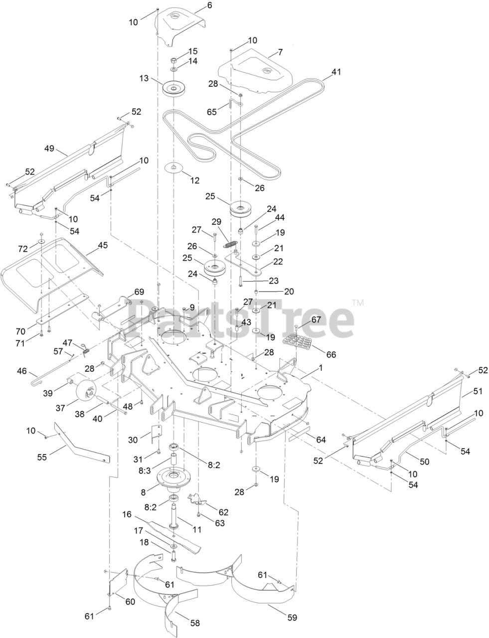 Toro 74874 (X 4850) Toro 48" Titan ZeroTurn Mower (SN 409240000