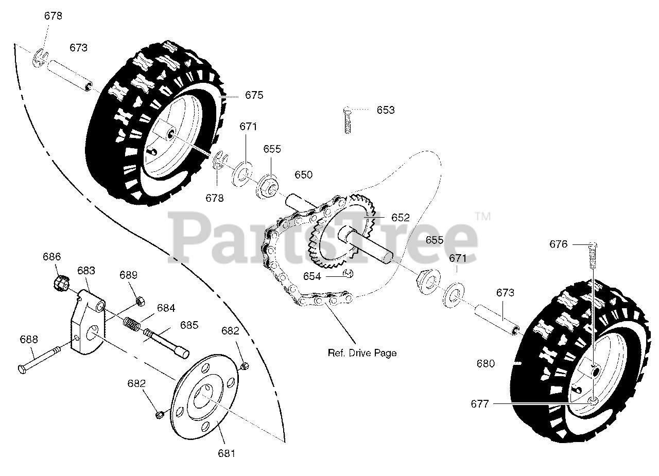 Frontier ST 1028 (628104x16B) Frontier 28" Snow Thrower (2004) Wheels