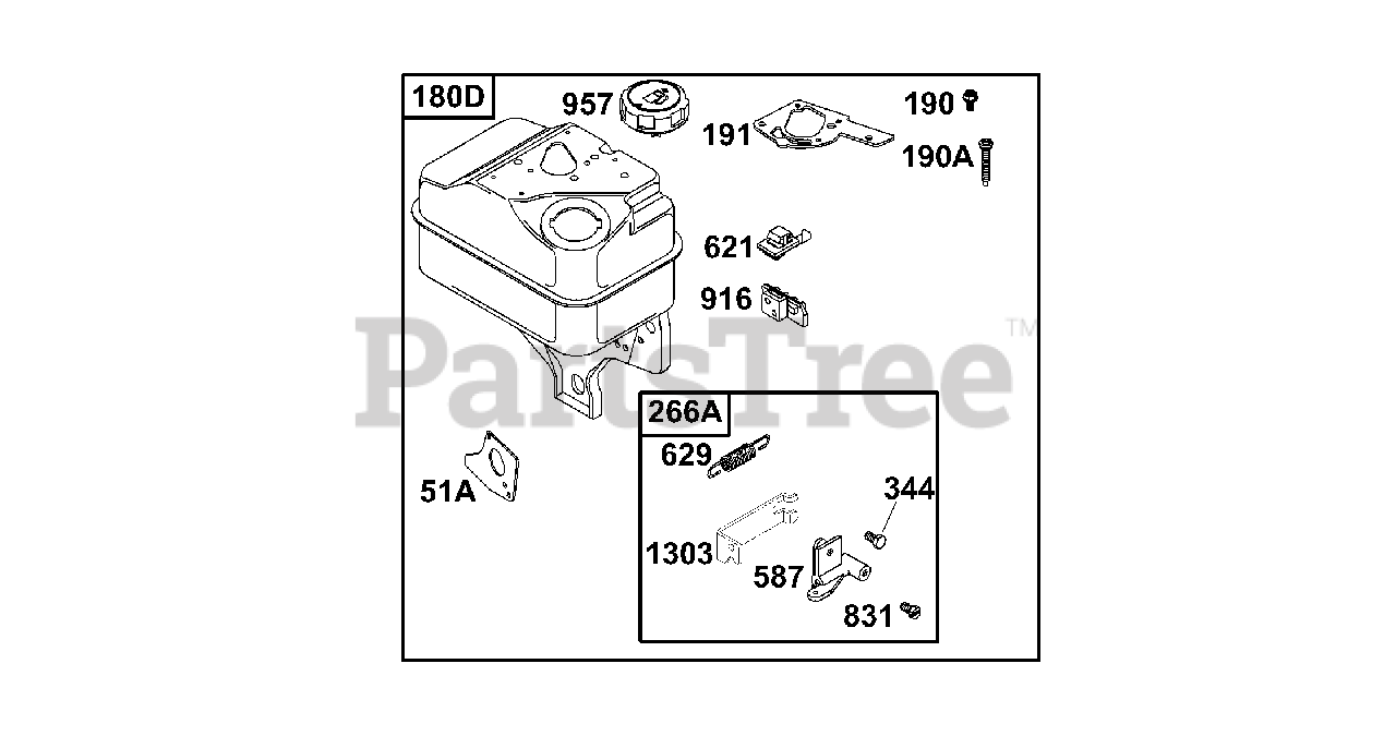 Briggs & Stratton 136212001601 Briggs & Stratton Horizontal Engine