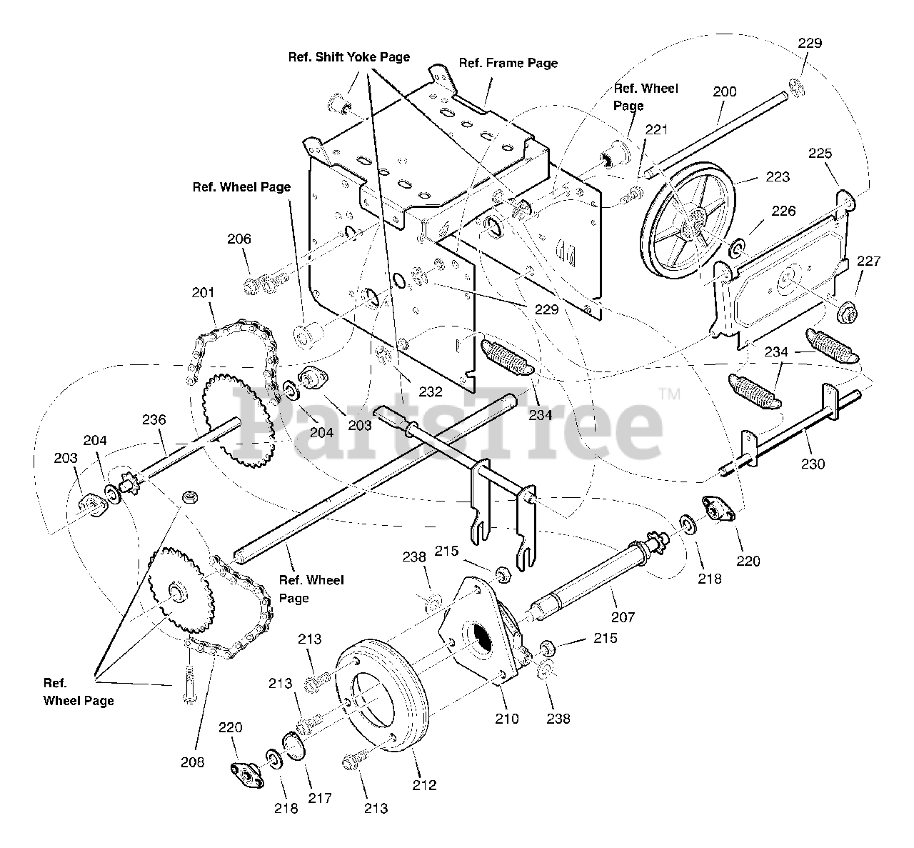 Yard King 629118x43A Yard King 29" Snow Thrower (2003) Drive Parts